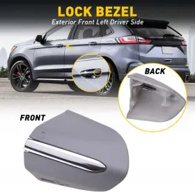 Xpd-msg-76512 Refitting-auto-part Door Handle Key Lock Cover Bezel Fits Ford Edge 15 16 17 18 19 20 21 Driver Side