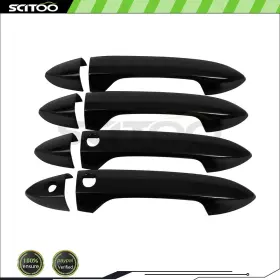 Cb127147s01 Scitoo 1set For 2013-2017 Accord Front Rear Left Right Door Handle Cover Glossy Black