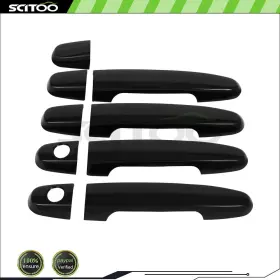 Cb127153s01 Scitoo 1set For 2002-2006 Camry Front Rear Left Right Door Handle Cover Glossy Black
