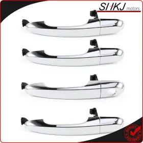 Sh823549k01 Shkj-motors Exterior Door Handle For 2011-2015 Kia Sorento Left And Right 2 Pair Set Chrome