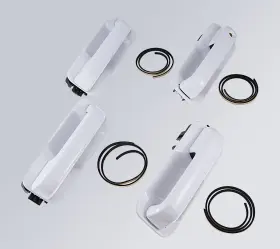 Dh-fd024pw-b Sicily Adapter Front And Rear Door Handle Oxford White For 2017-2020 Ford Super Duty F250 F350