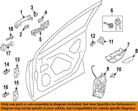 61160fl011w6 Subaru Oem 18-23 Brz Front Door Lock Hardware-handle Outside