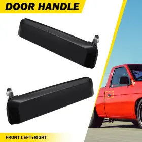 Xt-nis169 Sw Part Black Outside Exterior Door Handle Pair Set For Pathfinder D21 Pickup 1986-1997