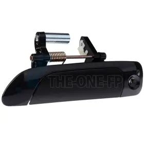 Th12174401f The-one-fp Smooth Black Outer Front Door Handle Driver Left Side Fits 01 - 05 Handa Civic