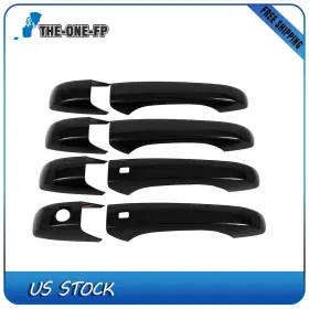 Th12717701f The-one-fp 1set Door Handle Cover For 11-21 Dodge Durango Front Rear L R Glossy Black