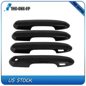 Th12718201f The-one-fp 1set Door Handle Cover For 2019-2022 Rav4 Front Rear Left Right Carbon Fiber