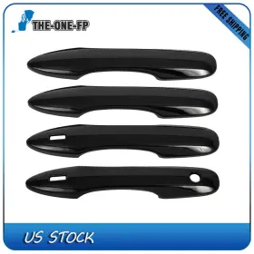 Th12718601f The-one-fp 1set Door Handle Cover For 2018-2022 Camry Front Rear Left Right Glossy Black