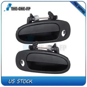Th80220101f The-one-fp 2x Door Handles Black Exterior Front Right Left For 93-97 Corolla Prizm Outside