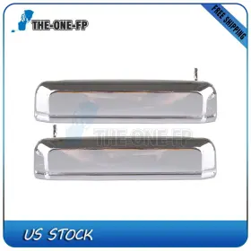 Th80237001f The-one-fp 2x Door Handles Chrome Exterior Outer Outside Right Left For Nissan Pickup 95-97