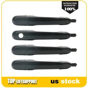 T82355907r Top-liftsupport Exterior Right Left Side Door Handle Set 4pcs Fits 2005-2010 Kia Sportage Black