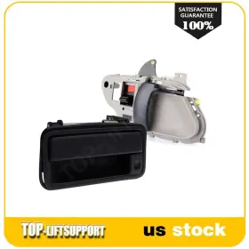 Tl823511s01 Top-liftsupport Pair Door Handle Outside Inside Front Left For 95-02 Chevrolet Gmc Gray Black