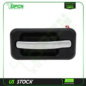 Ta12523901p Topcnautop Chrome And Black Outside Outer Rear Left Lh Door Handle Fit For 03-09 Hummer H2