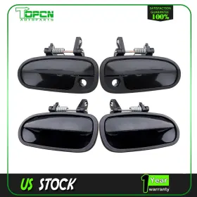 Ta80234001p Topcnautoparts 4pc Black Outside Front Rear Driver Passenger Door Handles For 96-00 Honda Civic