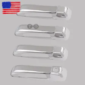 Topgearsltd 710422217626 For 2010-2018 Dodge Ram 1500 Chrome 4 Door Handle Covers No Psk With Kh