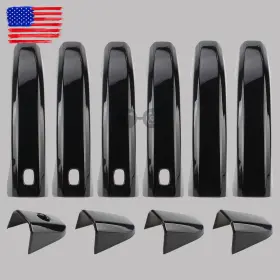 Topgearsltd 710422974703 Gloss Black Door Handle Cover Fits For 19-23 Gmc Sierra 1500/2500hd/3500hd