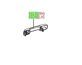 69210-0c130 Toyota Tundra Sequoia 23-25 Gloss Black 4 Door Smart Entry Handle Kit Genuine Oe