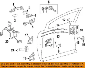 692500t040c1 Toyota Oem 13-20 Avalon Lock Hardware-handle Cover