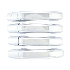 Dh315 Trim Illusion 8pc Chrome Snap-on Door Handle Covers No Smart Key For 20-25 Silverado 3500hd