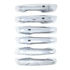 Dh346 Trim Illusion 7pc Chrome Snap-on Door Handle Covers With Smart Key For 24-26 Gmc Acadia