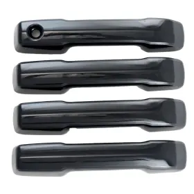 Dh6333blk Trim Illusion 4pc Gloss Black Snap-on Door Handle Covers Keyless Fit 25-26 Toyota 4runner
