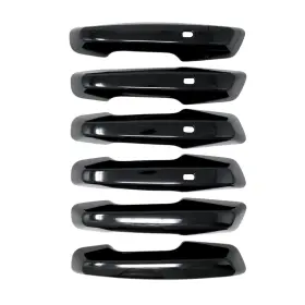 Dh6346blk Trim Illusion 7pc Gloss Black Door Handle Covers With Smart Key Fits Chevy Ev Gmc Honda Acura