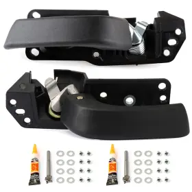 13592757 Usdealsparts 2pcs Door Handles Textured Black Left Right For 07-13 Chevy Silverado Gmc Sierra