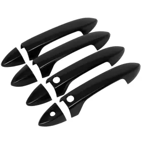 12660879 Valuezone-autoparts 1 Set Door Handle Cover For 2013-2017 Honda Accord Black Front Rear Left Right
