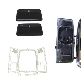 Vanessential 810143920666 Rear Door Upper Storage Panels Pair Designed For Mercedes-benz V