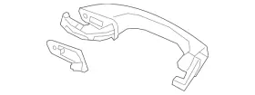 5nn-837-205-b-gru Volkswagen Genuine Handle Outside