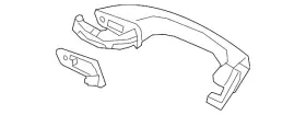 5nn-837-206-b-gru Volkswagen Genuine Exterior Door Handle