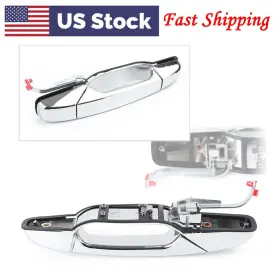 Waterttth 336245206755 Door Handle Exterior Chrome Rear Right For Gmc Cadillac Escalade Base 2007-2013