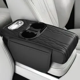 Wu-1270-ceaw Wuyaoyao Car Center Console Armrest Pillow Memory Foam Cushion With Pocket And Holder