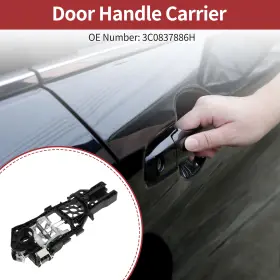 No.3c0837886h X Autohaux 3c0837886h Front Right Door Handle Carrier For Volkswagen Passat 06-10 Black