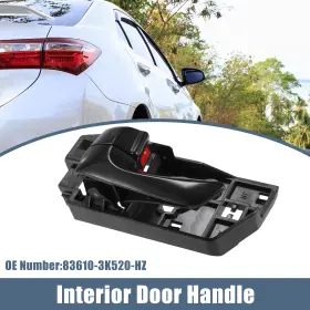X Autohaux 767153058721 Rear Left Interior Door Handle For Hyundai Sonata 2009-2010 No.83610-3k520-hz