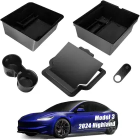 Xintuo 754111773352 2025 5pcs Center Console Organizer Tray For Tesla Model 3 Highland Accessorie