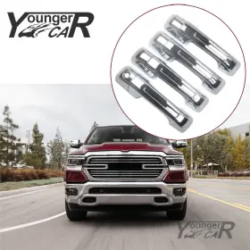 Ni-dh294 Youngercar 4 Chrome Door Handle Covers For 2019 2020-2025 Dodge Ram 1500 No Smart Keyholes