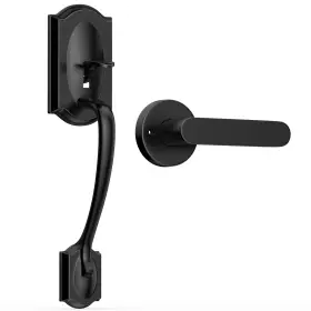 H8004-mb Yytdzsw Front Door Handle Exterior Entry With Reversible