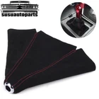 Red Stitch Universal Jdm Black Suede Leather Shifter Gear Knob Boot Cover New. Price: $9.80.