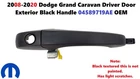 2008-2020 Dodge Grand Caravan Driver Door Exterior Black Handle 04589719AE Used. Price: $45.00.