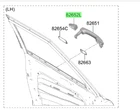 Genuine Kia Drivers Front Exterior Door Handle Cover 82652-K0010 New. Price: $22.33.