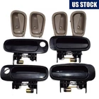Set Of Pcs Outside Inside Door Handle Black/beige For 98-02 Toyota Corolla New. Price: $23.99.