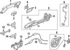 New Oem 23-25 Honda Hr-v Left Rear Door Outside Handle W/ Base 72181-T20-A01YK. Price: $179.95.