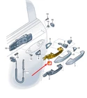 New Audi Q4 E-tron Front Left Door Exterior Handle 8Y0837205A. Price: $123.50.