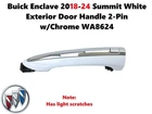 Buick Enclave 2018-24 Summit White Exterior Door Handle 2-PIN W/chrome WA8624 New. Price: $40.00.