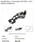 Reinforcement Handle Base BK3Z-6126684B Ford Transit Custom Van New. Price: $49.00.