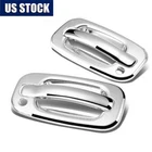 Chrome Outer Outside Exterior Door Handle Pair Set For Chevy Silverado Gmc Truck New. Price: $27.99.
