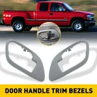 Inside Interior Door Trim Handle Bezels For Chevy Gmc Chevrolet Truck Gray New. Price: $31.82.
