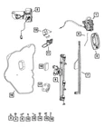 Genuine Mopar Exterior Door Handle Left 5RK15JXWAF New. Price: $246.62.