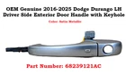 68239121AC Oem 2016-2025 Dodge Durango Front Driver Left Side Door Handle New. Price: $69.99.