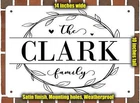 Clark Family Decorative Metal Door Wall Plaque (style 1) New. Price: $29.95.